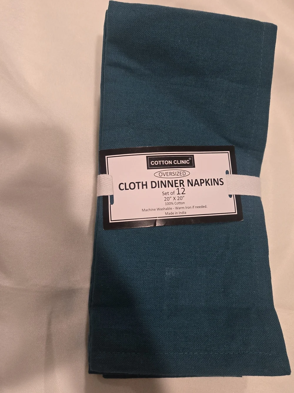 Teal Cloth Dinner Napkins - Set of 12